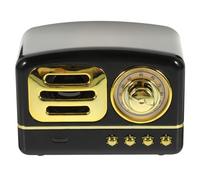 YOSADIER Haut-Parleur sans Fil Portable Vintage Mini Batterie Lithium Intégrée et Réglage par Bouton, Enceinte Radio FM Élégante pour Voiture et Téléphone Mobile Noir