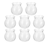 YOSADIER Hydroponiques Figurine Tête d'herbe Design Créatif pour Succulentes 8 Pots en Plastique Incassables pour Décoration de Maison et Étagère