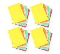 YOSADIER Intercalaires A5 24 Feuilles Papier Coloré Pastel, 6 Couleurs, Séparateurs Perforés 6 Trous, Pour Organisation et Classification Facile des Rapports en Milieu Scolaire et