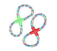 YOSADIER Jouets à Mâcher Couleur Aléatoire pour Chiots en Phase de Dentition 2pcs en Coton Forme 8, Protège Gencives, Évite de Ronger Meubles ou Chaussures pour Chiens