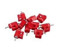 YOSADIER Lot de 10 Tétines D'abreuvoir pour Poulets Tête Rouge, Acier Inoxydable Solide, Buveurs à Billes Automatiques pour Alimentation en Eau des Volailles, pour Élevage de Poules