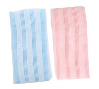 YOSADIER Lot de 2 Brosses Exfoliantes Dos Double Face, Longue Serviette de Bain en Fibres Douces, Bleu et Rose, Nettoyage Corporel, Exfoliation Profonde Bain, Soins Quotidiens pour Peau