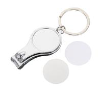YOSADIER Lot De 2 Porte-clés Multifonctionnels En Métal 6 Cm Coupe-ongles Portable Pour Soins Des Ongles Et Transfert Thermique Diy