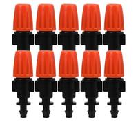 YOSADIER Lot de 20 Embouts D'irrigation Goutte à Goutte en Plastique Orange pour Système D'irrigation de Plantes, Contrôle Précis de l'eau pour Jardins, Vergers et Fermes