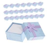 YOSADIER Lot de 24 Boîtes à Bijoux pour Rangement de Bagues et Pendentifs en Papier et Carton Pourpre, Boîte Carrée Élégante et Pratique pour Décoration Intérieure