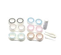 YOSADIER Lot De 6 Étuis à Lentilles en Plastique Transparents avec Clapet, Compact Et Léger, pour Voyages Et Rangement Quotidien des Lentilles De Contact