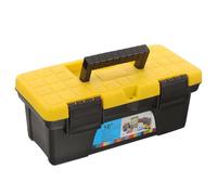 YOSADIER Mallette à Outils en Plastique Noir, boîte de Rangement Robuste avec Grande capacité, Protection des Outils, idéale pour réparations à Domicile et Utilisation Automobile