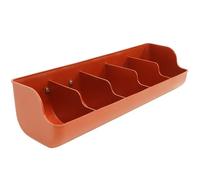 YOSADIER Mangeoire à Cochons en Plastique Marron 5 Compartiments, Rainure d'alimentation Pratique pour Porcelets, Adaptée aux Élevages Domestiques et Commerciaux