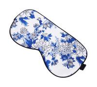 YOSADIER Masque De Sommeil En Soie De Mûrier Fleur Bleue, Bandeau Ajustable Léger Et Doux, Cache-yeux Occultant Pour Voyage, Détente, Nuit Réparatrice, Femme Et Fille