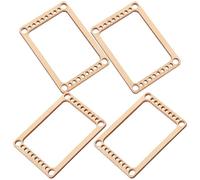 YOSADIER Mini Outils de Tissage en Bois Beige 4 Pièces Expérience Confortable et Polyvalente, Planche à Tisser Artisanale pour Projets de Tissage