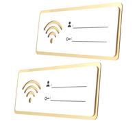 YOSADIER Panneau Mural Wi-fi en Acrylique 2pcs Indication du Mot de Passe Adapté à Tout Environnement pour Usage en Commerce ou Magasin de Proximité