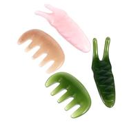 YOSADIER Peigne de Massage 4Pcs Peigne Grattant Y Outil de Matériaux Solide Relaxation du Cuir Massage du Visage Bords Lisses pour Débutants