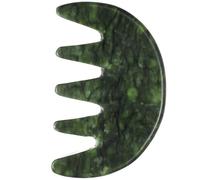 YOSADIER Peigne de Massage en Jade Naturel Vert Dents Larges Outil Manuel pour Cuir Chevelu Points d'Acupuncture et Massage Corporel Accessoire Bien-Détente Musculaire et Soin Quotidien