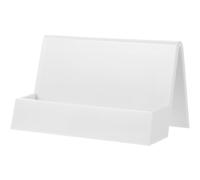 YOSADIER Porte Carte Bureau en Plastique Blanc Présentoir à Cartes de Visite pour Bureau Affichage et Rangement Pratique pour Espace de Travail