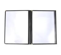 YOSADIER Porte-Menu PVC Transparent A4 3 Volets Couverture de Menu Résistante à L'Eau L'Huile Protège-Cahier Pratique pour Restaurant Bar et Hôtel Dossier de Menu Pliable Solide