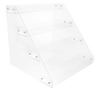 YOSADIER Présentoir Boissons Multi-Niveaux en Acrylique 4 Couches pour présentation ordonnée de Boissons et Snacks Bureau et Espace Commercial, Structure Tiered et Montage Rapide