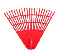 YOSADIER Râteau de Jardin Robuste à 21 Dents en Plastique Rouge pour Pelouse et Feuilles Mortes, Outil de Jardinage Manuel pour Entretien Extérieur et Ramassage Feuilles