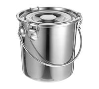 YOSADIER Seau Inox Étanche pour Huile et Graisse Récipient Alimentaire Hermétique Robuste et Résistant Corrosion Facile à Transporter