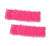 YOSADIER Serpillière De Rechange Lot De 2, Chiffon De Nettoyage Absorbant Rouge, Compatible Vadrouille Plate, Facile à Fixer, pour Sols Et Fenêtres, Serpillière Pratique pour Nettoyage Domestique