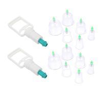 YOSADIER Set de 14 Ventouses Manuelles Pompe à Ventouses Sûre en PP Appareil de Soins du Corps Outil de Massage pour Détente à pour Adultes Actifs