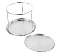 YOSADIER Support de Plateau Fruits Mer Acier Inoxydable Double Couche Présentoir Élégant pour Buffet Mariage Anniversaire et Fête