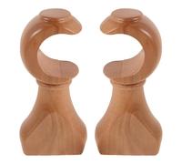 YOSADIER Support extrémité de Tringle à Rideaux en Bois, Base de Fixation 35 mm, Ensemble de 2pcs, kit de Montage réglable pour Mur et Plafond, Parfait pour Chambres et pièces de Vie