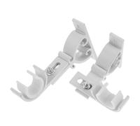 YOSADIER Supports de Fixation pour Barre à Rideaux Double 2 pièces en Alliage d'aluminium Blanc, Montage Mural latéral Stable, Base Fixe sécurisée, pour fenêtres et tringles Romaines