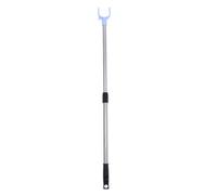 YOSADIER Tringle Longueur Réglable 58-90cm Télescopique en Acier Inoxydable Noir avec Fourchette en Plastique Support pour Vêtements, Gain de Place Maison