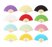 YOSADIER Ventilateurs Pliables à Faire soi-même en Papier 10pcs 7 Pouces pour Enfants, éventail Pliant performant, Peinture Bricolage, décoration de Chambre, Couleur Couleur Aléatoire