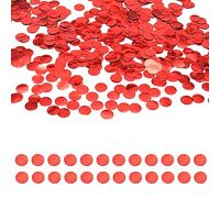 Yosawo 50 g de confettis métalliques ronds de 15 mm - Pour décoration de table, anniversaire, mariage - (D/ZXY/Red)