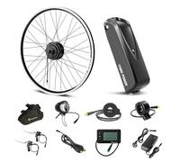 YOSE POWER Kit Ebike 36V250W Kit de Conversion de moyeu pour vélo électrique Avant 26 "avec Batterie Hailong 36V 18Ah Écran LCD Bricolage pour vélo électrique