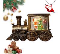 YOSEDVCB Boîte à Musique de Noël avec Train à Paillettes tourbillonnantes, Boule à Neige Musicale et illuminée, Train Lanterne for Amoureux, Amis et Enfants(#a)
