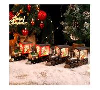 YOSEDVCB Boîte à Musique de Noël, Musicale et Lumineuse, alimentée par USB et Piles, Boule à Neige Jouant la Chanson de Joyeux Noël, décorations familiales(4pcs)