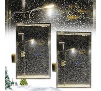 YOSEDVCB Lampe Contes De Neige, Lampe De Rue Nuit Enneigée, avec Effet Neige Fluide, Kit De Veilleuse Fait Main for Décorations De Noël Intérieures, Cadeau À Offrir À Un Être Cher en Hiver(2pc)