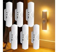 YOSEDVCB Lumière Ambiante Rechargeable avec Capteur De Mouvement LED Intelligent, avec Télécommande, Veilleuse À Allumage Automatique, Lampe Murale Magnétique sans(White*6,3 Colors)