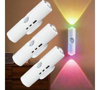 YOSEDVCB Lumière Ambiante Rechargeable avec Capteur De Mouvement LED Intelligent - Lumière Ambiante Dégradée RVB, Design Magnétique/adhésif, for Chambre À Coucher, Escaliers(White,3 Colors_3)