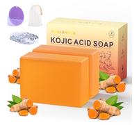 YOSEGOOTER Acide kojique & Savon Curcuma : détachant noir pour le visage et le corps, tampons corporels avec des ingrédients naturels et organiques pour les soins des pi ces