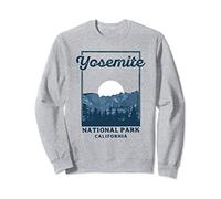 Yosemite National Park at Night Retro Moon & Stars Graphic Sweatshirt