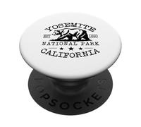 Yosemite National Park California Bear Nature Randonnée Vintage PopSockets PopGrip Adhésif