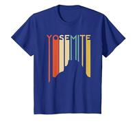 Yosemite National Park Retro Demi-dôme El Capitan California T-Shirt, Enfant, Bleu Royal, 2 Ans