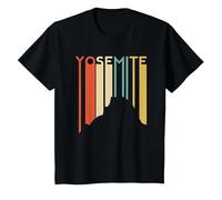 Yosemite National Park Retro Demi-dôme El Capitan California T-Shirt, Enfant, Noir, 12 Ans