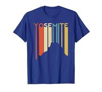 Yosemite National Park Retro Demi-dôme El Capitan California T-Shirt, Homme, Bleu Royal, XXL