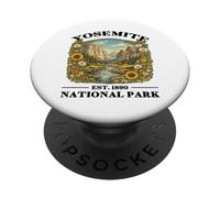 Yosemite National Park Vintage Randonnée California Floral PopSockets PopGrip Adhésif