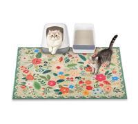 YOSEPATI Tapis Litière Chat, 89x58 cm Tapis Pour Chat, Antidérapant, Imperméable et Résistant à l'Urine, Piège 100% des Granulés, Doux pour les Pattes, Nettoyage Facile, Protège-sol repas pour animaux