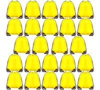YOSERA Lot de 24 sacs à cordon de serrage pour salle de sport, école, voyage, pique-nique, rangement pour enfants et adultes, sac à dos de sport en polyéthylène pour filles et garçons