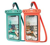 YOSH Pochette Étanche Smartphone IPX8 [Lot de 2] Jusqu'à 7,0" Vert & Orange