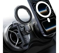 YOSH Support Téléphone Voiture Magnetique pour Ventilation Ronde, Porte Téléphone Voiture Aimanté Compatible avec iPhone 17/16/15/14/13/12 Series et Accessoires pour MagSafe