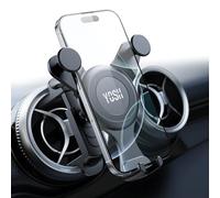 YOSH Support Telephone Voiture pour Ventilation Ronde, Compatible avec Mercedes-Benz Classe A/B/C/E/V, CLA/GLC/Sprinter/Audi/Mini Cooper, Stable Accessoire pour iPhone Samsung Pixel