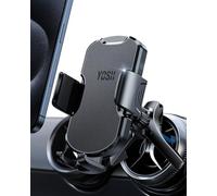 YOSH Support Telephone Voiture pour Ventilation Ronde, compatible avec Mercedes-Benz Classe A/B/C/E/V, CLA/GLC/Sprinter/Audi A1 A3/Mini Cooper, Triangulaire Stable Accessoire pour iPhone Samsung Pixel