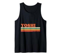 Yoshi Rétro Personnalisé Prénom Vintage Rayures Débardeur
